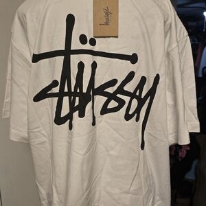 Stussy Black and White Short Sleeve Tee